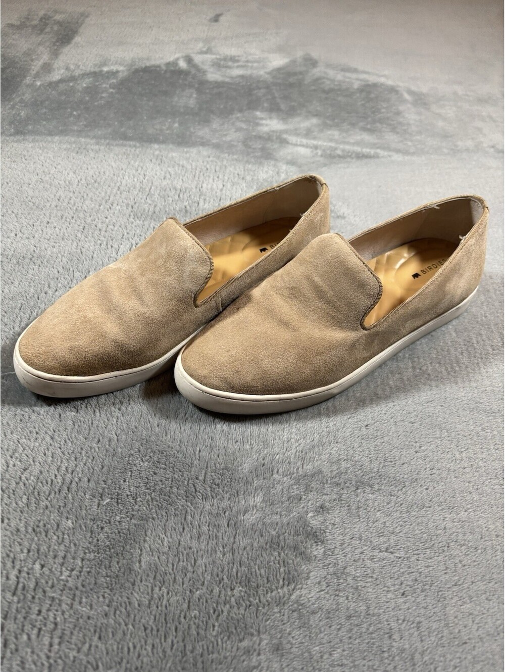 Birdies The Swift Suede Leather Slip On Sneaker Comfort Shoes Tan Size 7 Classic
